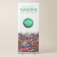 Colorful Flowers Gardens / Nursery Sale Retractable Banner