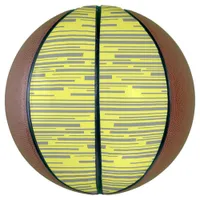 Yellow and gray stripes basketball