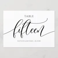 Modern Wedding Table Numbers Calligraphy - 15