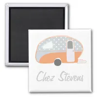 Personalized Retro Vintage Caravan Design Magnets