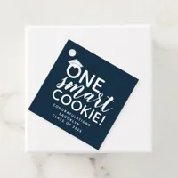 One Smart Cookie Blue Graduation Favor Tags