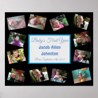 Baby's First Year Personalized Poster