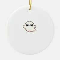 Cute Little Boo Basic Clean Ceramic Ornament