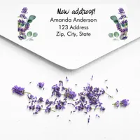 Lavender eucalyptus moved new return address label