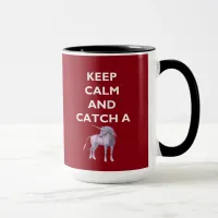 Keep Calm Catch a Unicorn White Font, Retro, ZKoA Mug