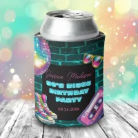 90s Neon Disco Birthday Can Cooler