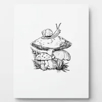 Cottagecore Goblincore Mushroom Snail Plaque