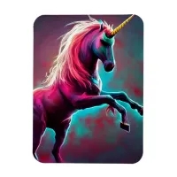 Dark Rainbow Gothic Unicorn AI created digital art Magnet