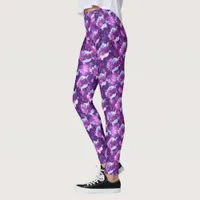 Purple Floral Leggings