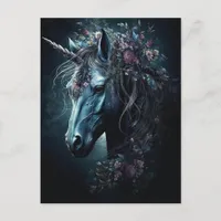 Black Unicorn Postcard