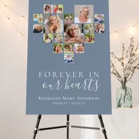 Forever in Our Hearts Photo Funeral Welcome Sign