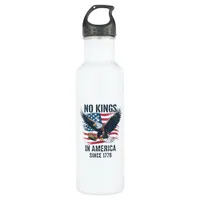 No Kings In America Since 1776 Minimal Clean Stainless Steel Water Bottle