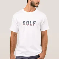 *~* White Flag USA Patriotic AP16  American GOLF T-Shirt