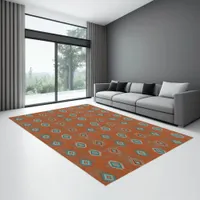 Southwest Canyons Geometric Diamond Pattern Rug