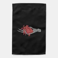 Heart Skeleton Hands  Garden Flag