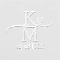 Love Calligraphy Initials Swash Black ID940 Embosser