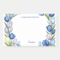 Serenity in Bloom Pastel Tulip Floral Home Decor Post-it Notes