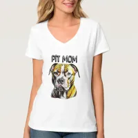 Pit Bull Mom | Dog Lover's  T-Shirt