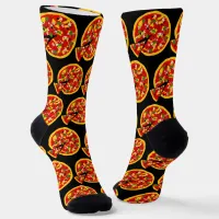 Pizza Chef Fun Cartoon Pizzas Pattern Socks