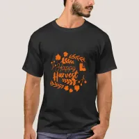 Happy Harvest Typography  T-Shirt