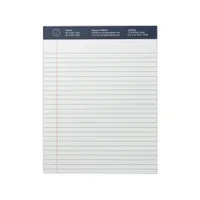 Business Logo Minimal Modern Navy Blue Wide Ruled Notepad