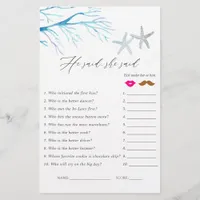 Seaweed Nautical Shower Game