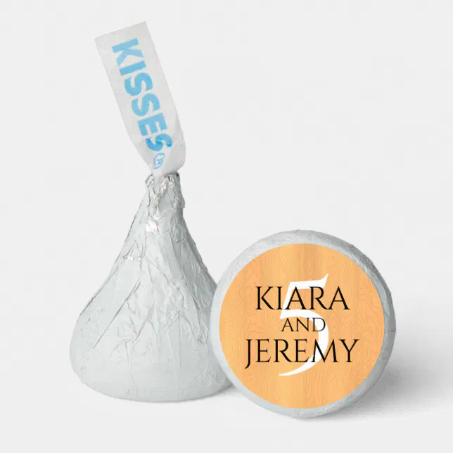 Elegant 5th Wood Wedding Anniversary Celebration Hershey®'s Kisses®