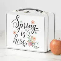 spring is here metal lunch box