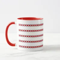 Mug - Red and Black Shapes in Lines