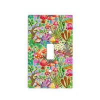 Whimsical Enchanted Woodland Colorful Forest Light Switch Cover