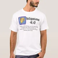 Philippians 4 6 Illuminated Letter Bible Verse T-Shirt