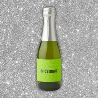 Green Summer Bachelorette Bridesmaid Proposal Sparkling Wine Label