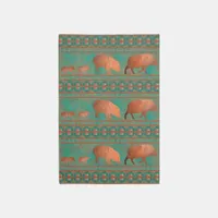 Southwest Javelina Family Copper Teal 2x3 ft Rug