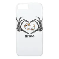 My Boo Chihuahua Costume With Skeleton Heart Hands iPhone 8/7 Case
