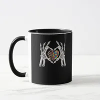 Autism Awareness Gothic Skull Hand Autism Puzzle P Mug