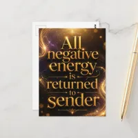 Negative Energy is Returned to Sender Postcard