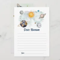 Outer Space Birthday Galaxy Sun Moon Stars Planets Card