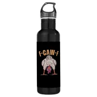 F Caw F Funny Chicken Classic Retro Cool Style Stainless Steel Water Bottle