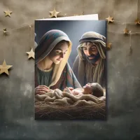 Jesus in the Manger | Religious Christmas Card