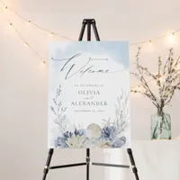 Watercolor Beach Ocean Wedding Welcome Foam Board