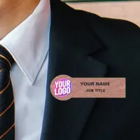 Professional Identity: Custom Logo Safety Pin Name Tag