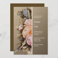 Modern Moody Floral Bold Wedding Invitation