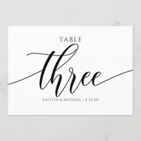 Modern Wedding Table Numbers Calligraphy - 3