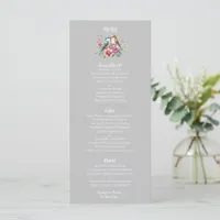 Elegant Chic Love Birds Wedding  Menu