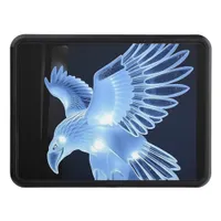 Glass Eagle on black background Hitch Cover