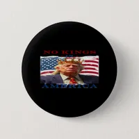 No Kings In America Anti-Trump Creative Design Button