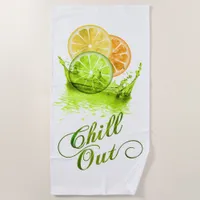 Summer Fruit Splash ID165 Beach Towel