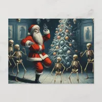 Horror Santa and the Dancing Skeletons Postcard