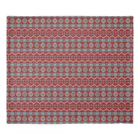 Southwest Mesas Turquoise & Red King Duvet Cover