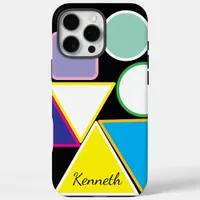 Modern Triangles Vibrant Geometric Patterned  iPhone 16 Pro Max Case